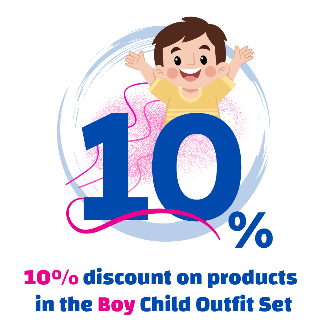 10% discount on products in the Boy's Combination Suit category