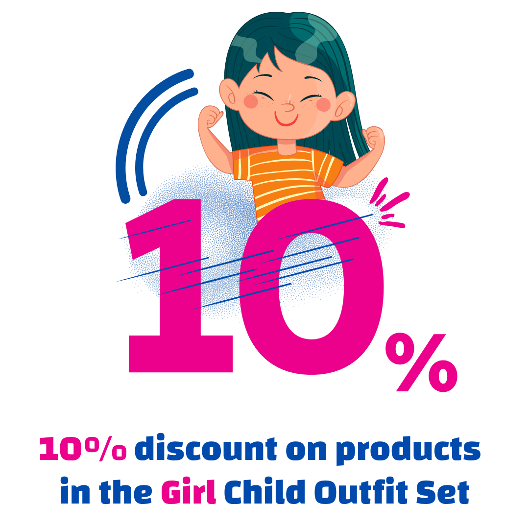 Products in the Girls' Combination Set category are 10% off.